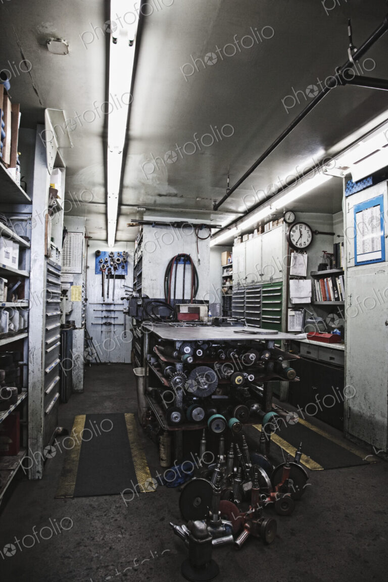Pneumatic Tools in a Machine Shop