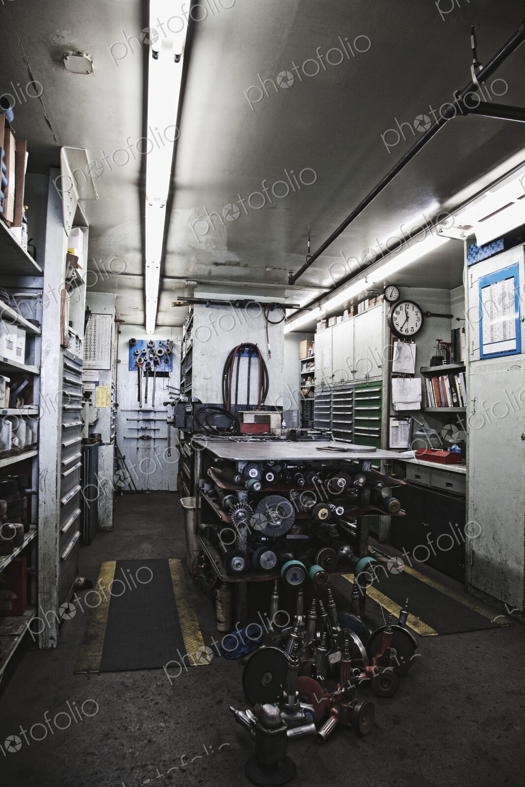 Pneumatic Tools in a Machine Shop