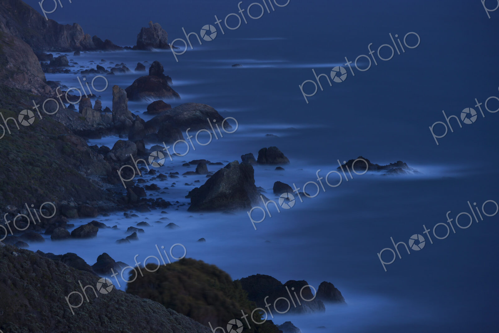 Point Reyes National Seashore coastline, an elevated view along the Pacific Ocean…