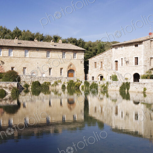Pond and Old World Buildings Pond and Old World Buildings