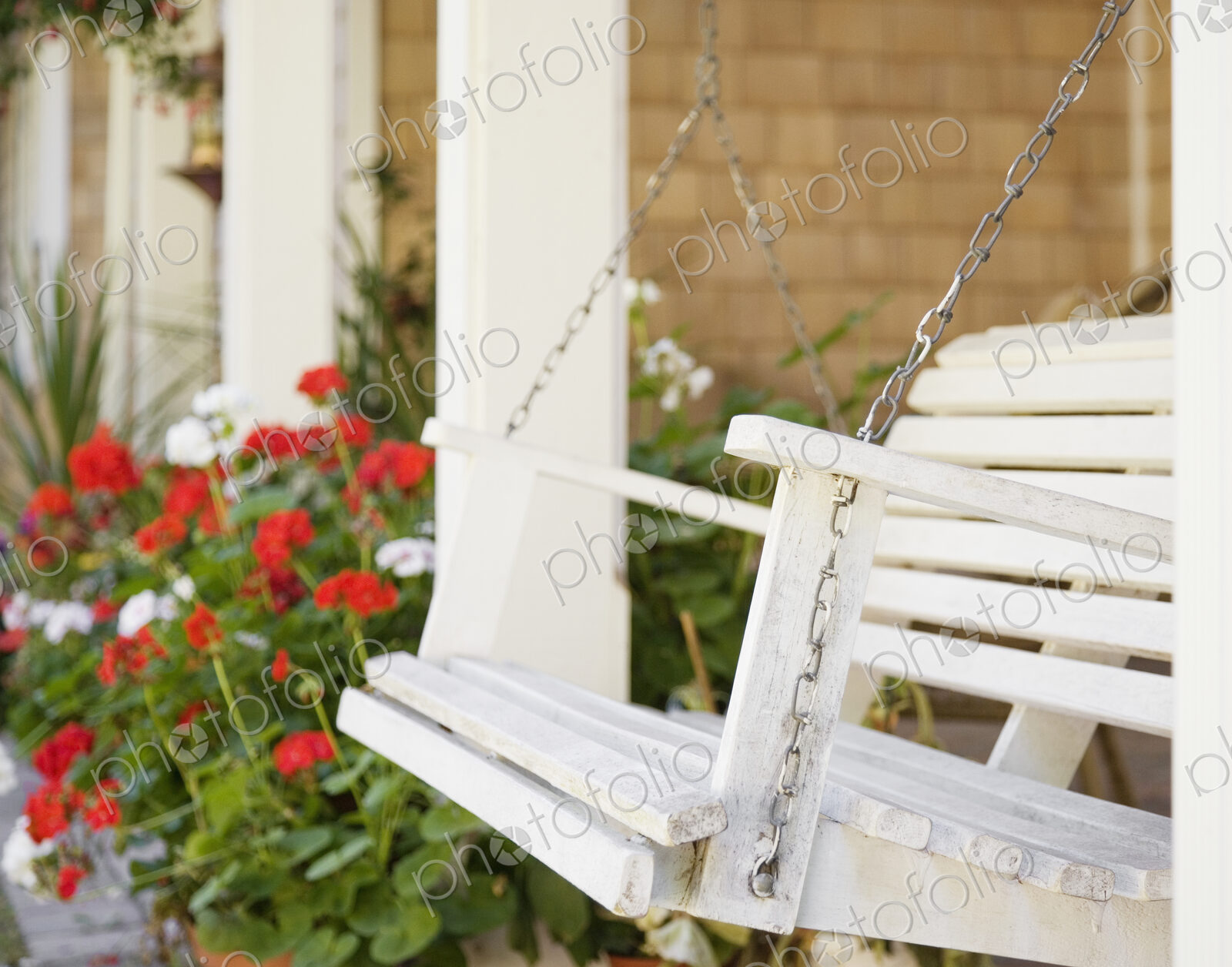 Porch Swing and Flowers