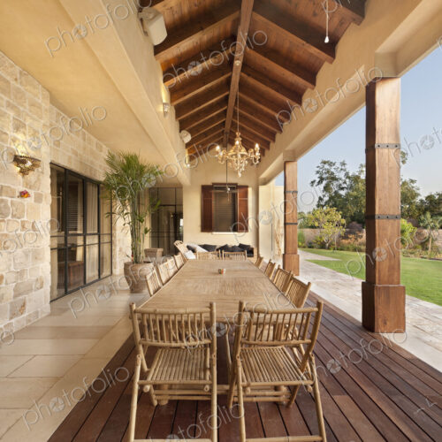 Porch with a Dining Area