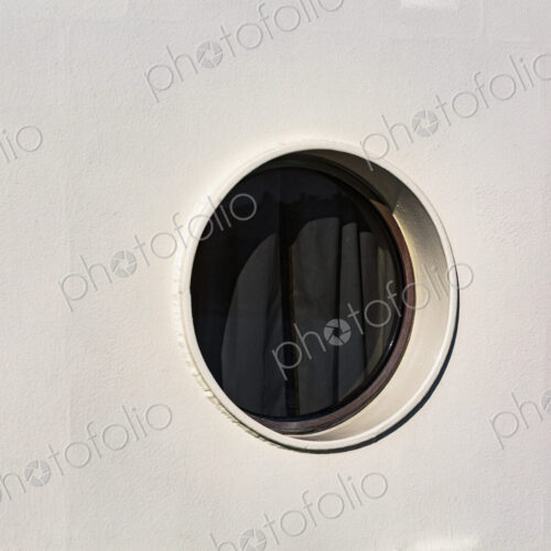 Porthole window on a Puget Sound ferry, Seattle