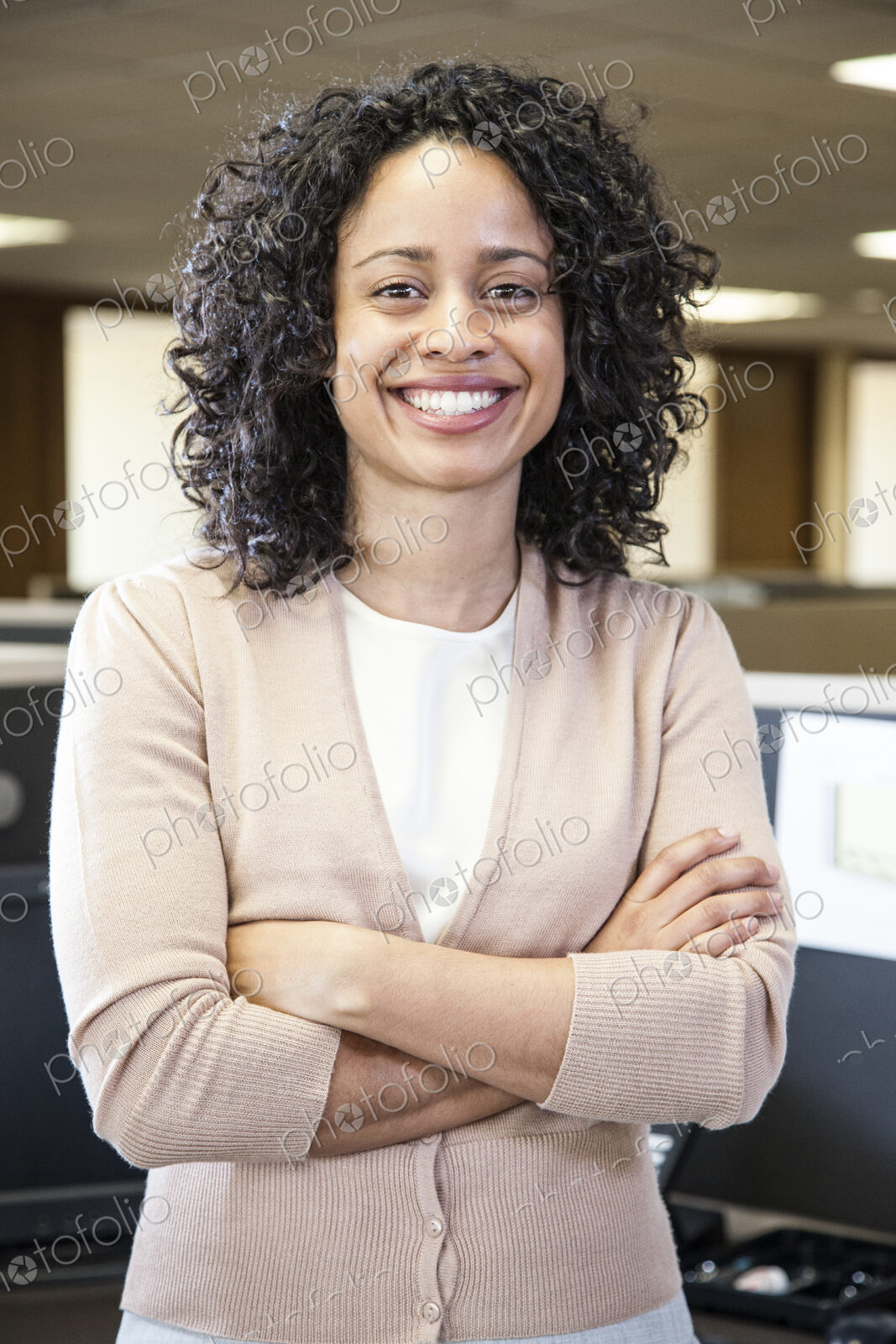Portrait of a black businesswoman in her office.