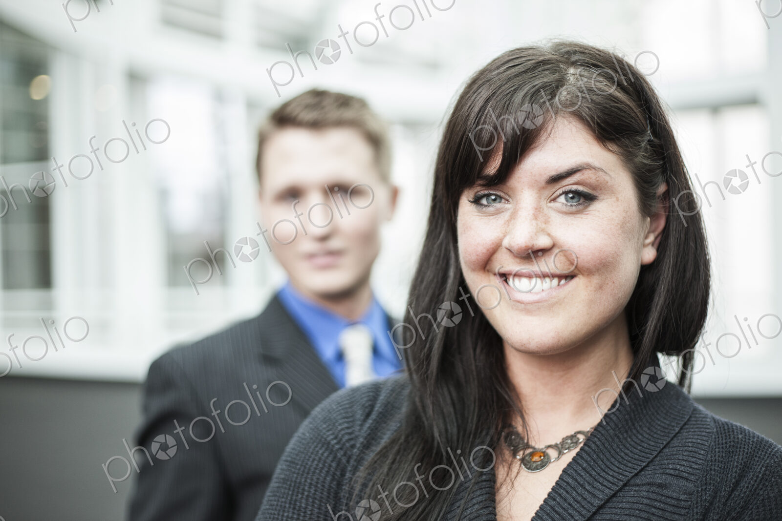 Portrait of a young caucasian businesswoman