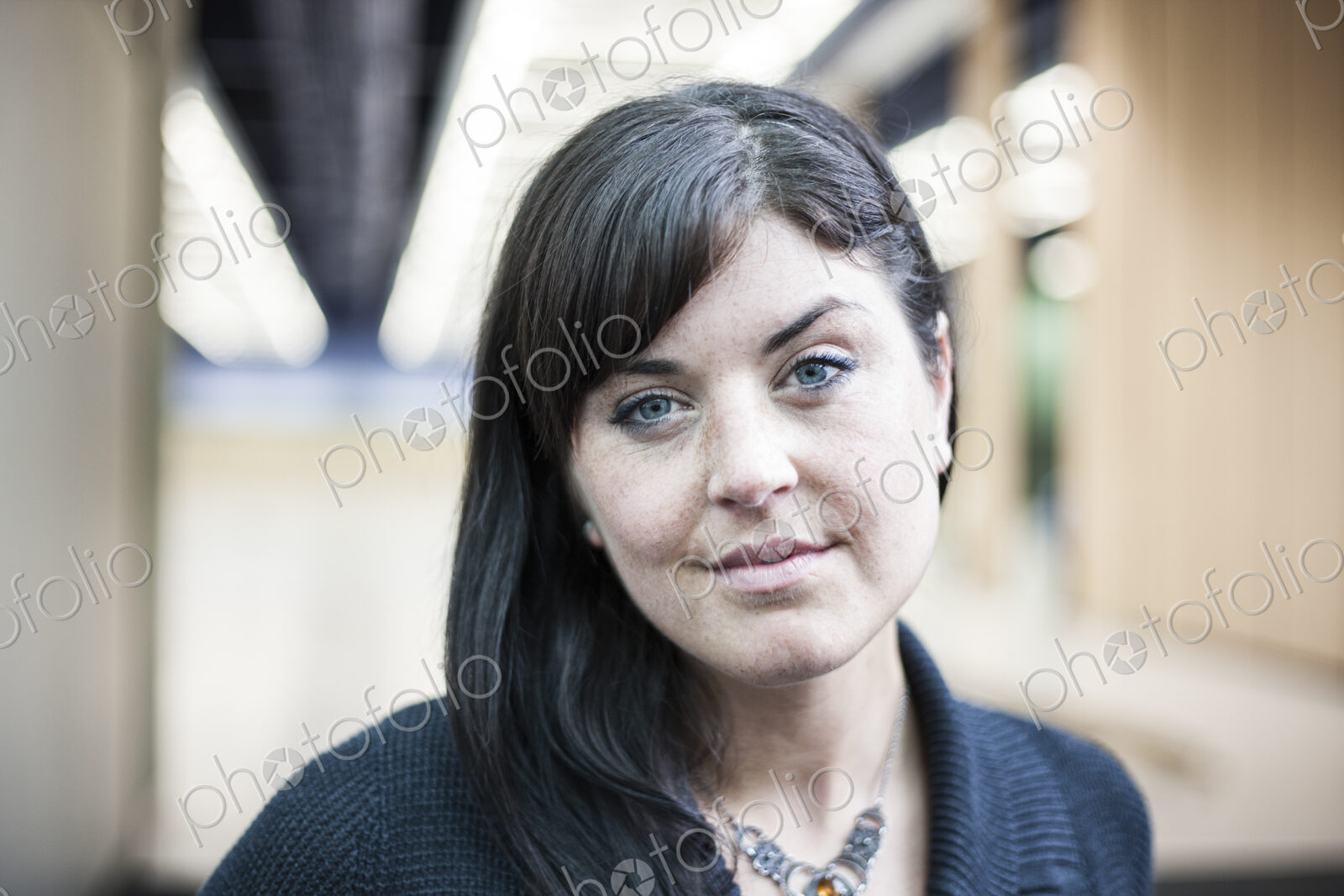 Portrait of a young caucasian businesswoman