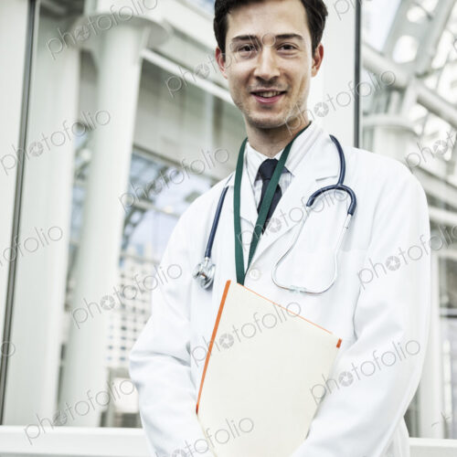 Portrait of a young caucasian male doctor. Portrait of a young caucasian male doctor.
