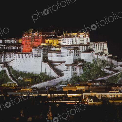 Potala Palace at Dusk Lhasa, Autonomous Region of Tibet