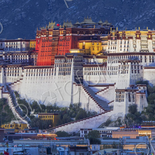 Potala Palace at Dusk Lhasa, Autonomous Region of Tibet