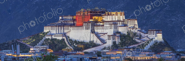 Potala Palace at Dusk Lhasa, Autonomous Region of Tibet