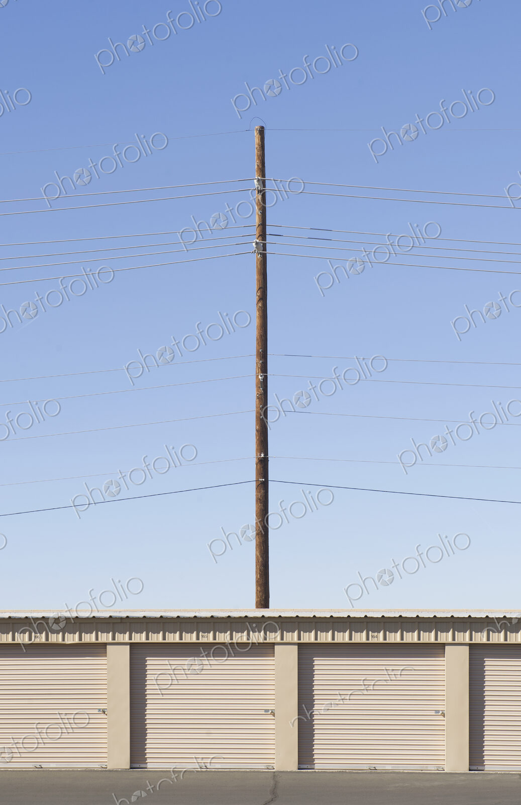 Power Line Pole Over Bay Doors