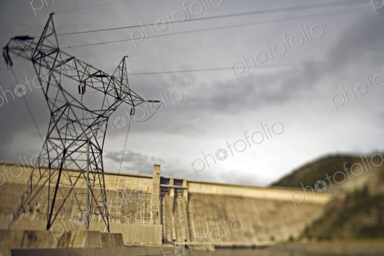 Power Lines and Dam