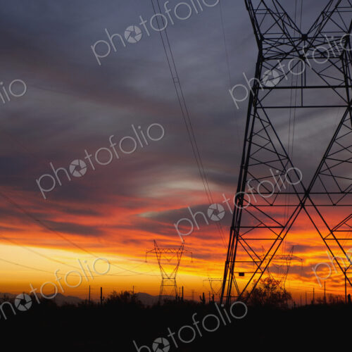 Power Lines at Sunset Power Lines at Sunset