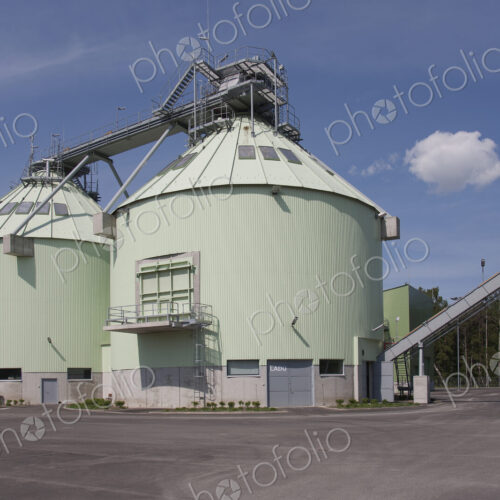 Power Plant Exterior, storage tanks