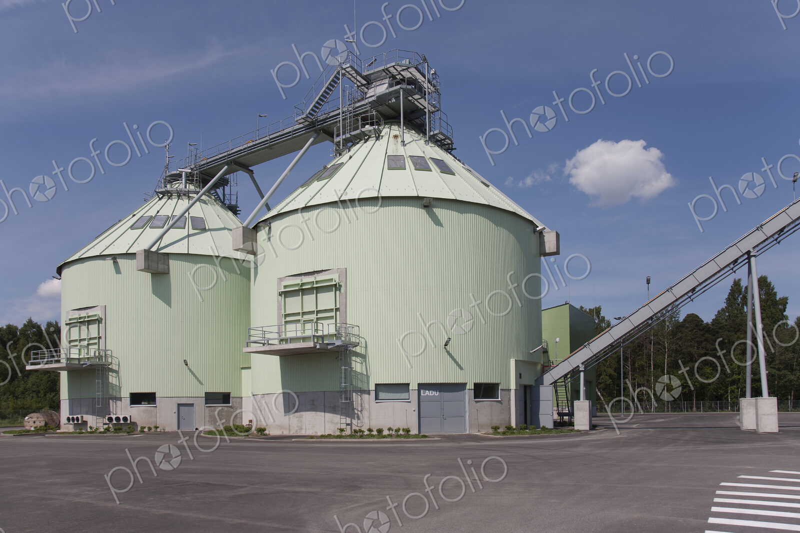 Power Plant Exterior, storage tanks
