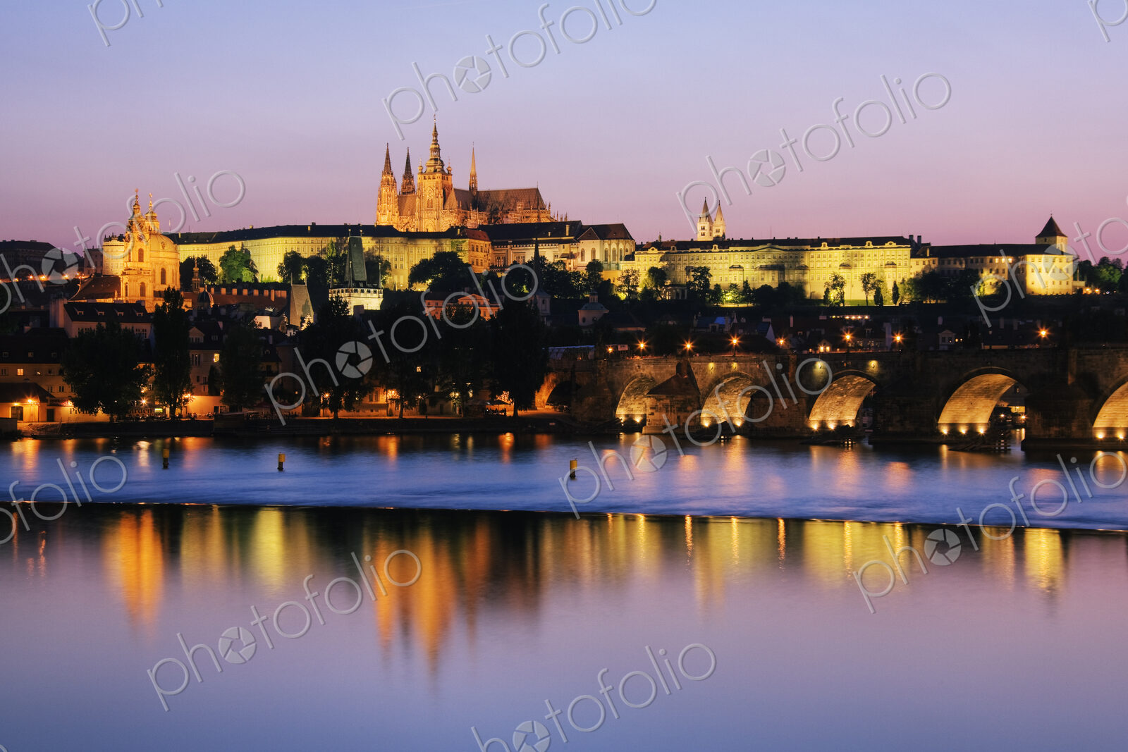 Prague Castle on the Riverbank