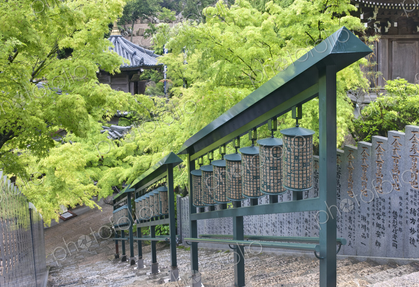 Prayer Wheels on Steps