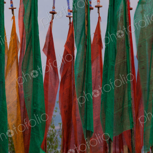 Prayer flags, Paro Valley, Bhutan
