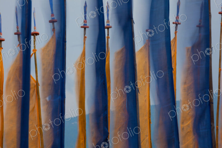 Prayer flags, Paro Valley, Bhutan