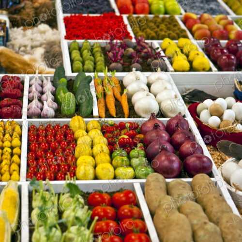 Produce at a Farmers Market Produce at a Farmers Market
