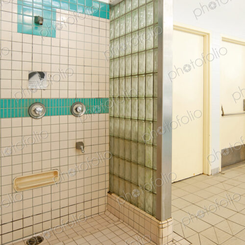 Public showers in a swimming pool. Public showers in a swimming pool.