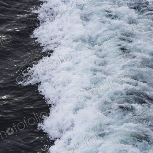 Puget Sound ferry wake close up, Seattle, WA USA