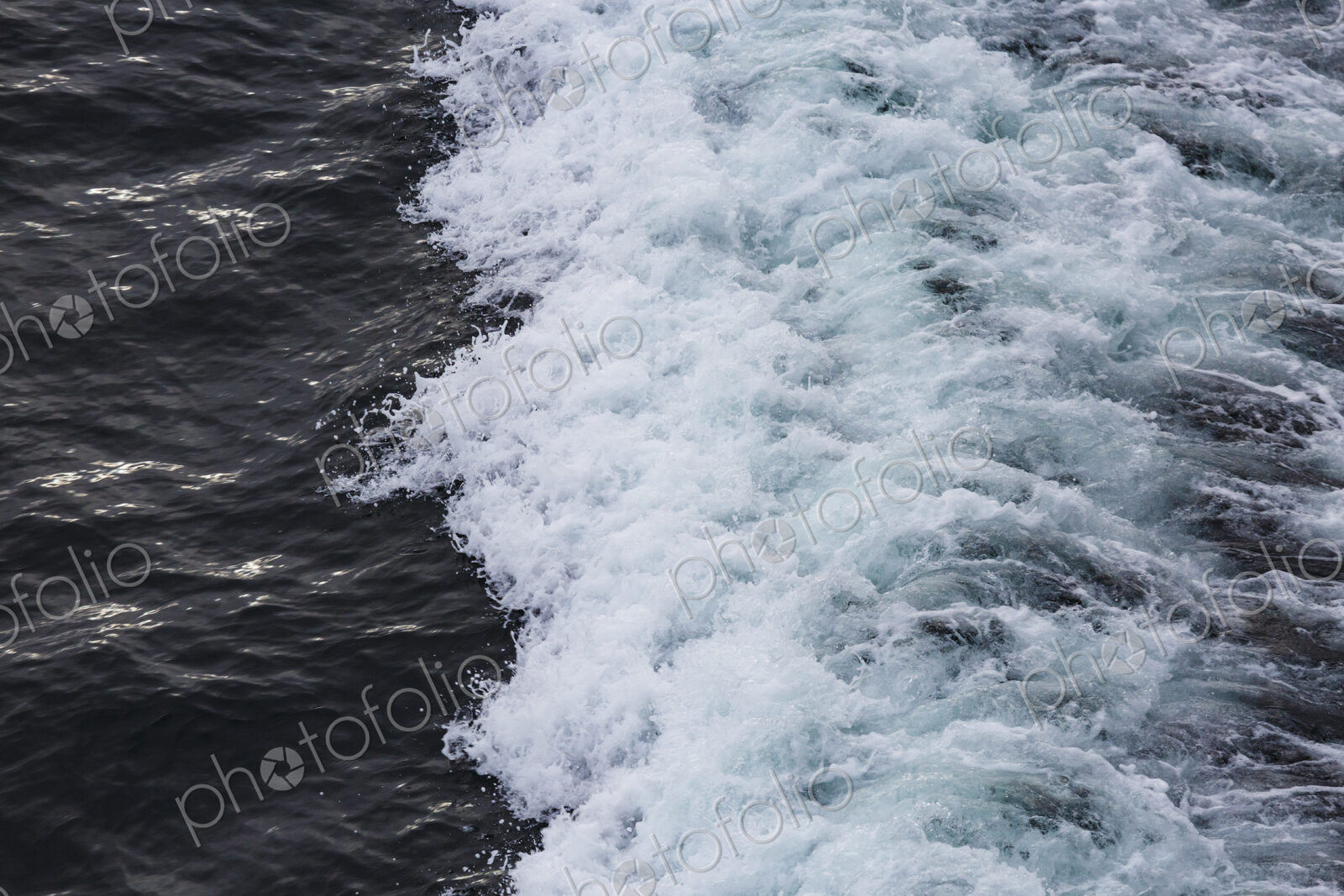 Puget Sound ferry wake close up, Seattle, WA USA