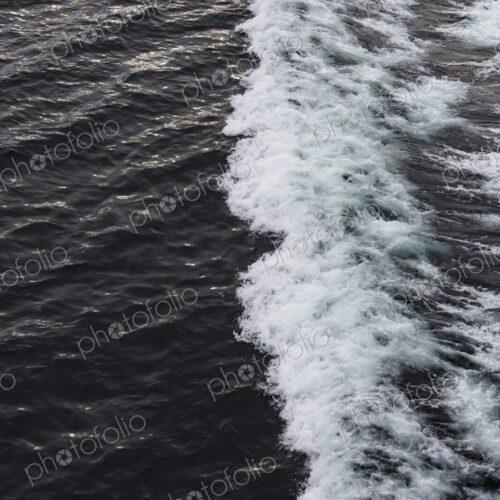 Puget Sound ferry wake close up, Seattle, WA USA