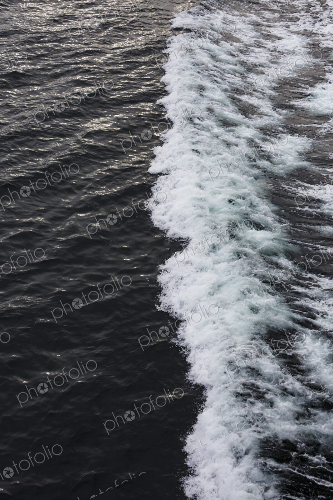 Puget Sound ferry wake close up, Seattle, WA USA