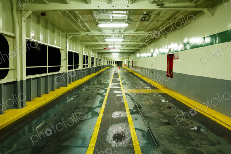 Puget Sound ferry window view, Seattle.