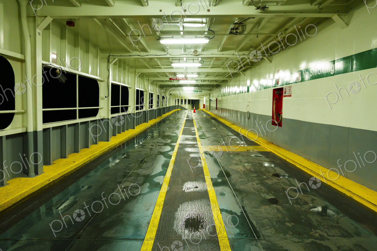 Puget Sound ferry window view, Seattle.