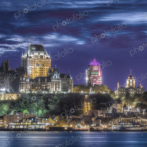 Quebec city, Chateau Frontenac and the city buildings viewed from across the St… Quebec city, Chateau Frontenac and the city buildings viewed from across the St…