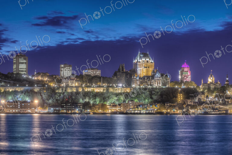 Quebec city, Chateau Frontenac and the city buildings viewed from across the St…