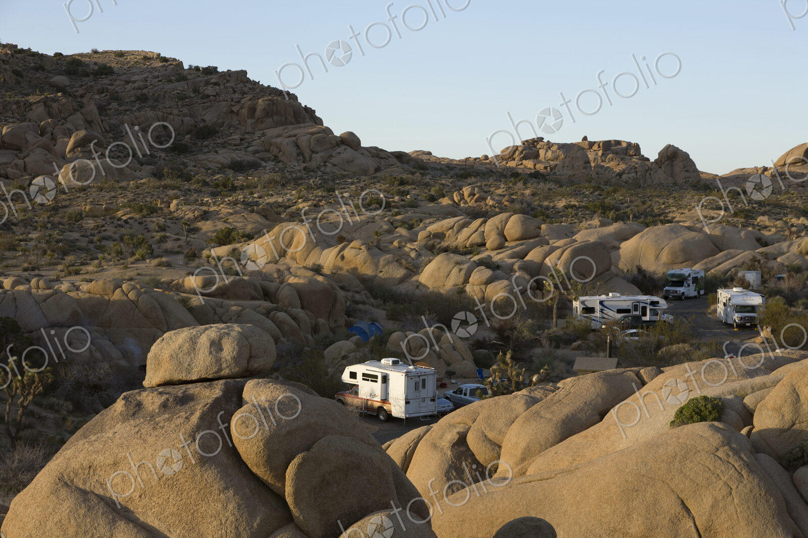 RVs camp at Joshua Tree National Park
