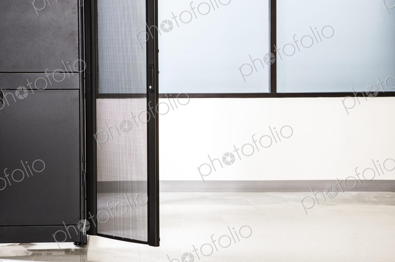 Rack housing servers in computer server farm