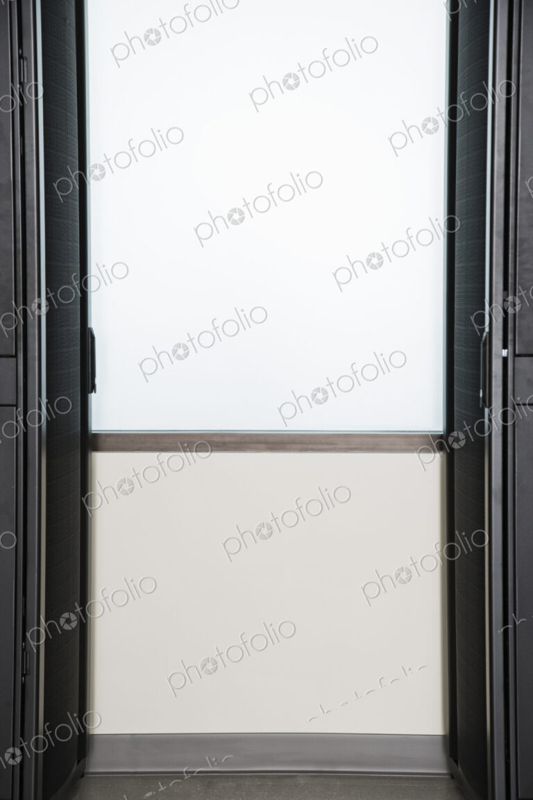 Rack housing servers in computer server farm