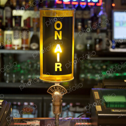 Radio Style Lamp in a Bar Radio Style Lamp in a Bar
