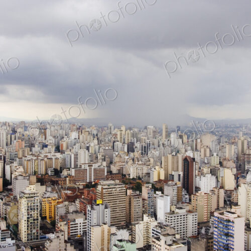 Rain Shower Approaching Downtown Sao Paulo Rain Shower Approaching Downtown Sao Paulo