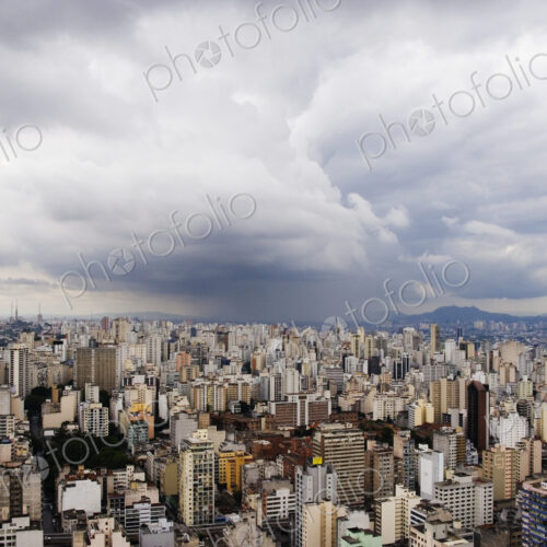 Rain Shower Approaching Downtown Sao Paulo Rain Shower Approaching Downtown Sao Paulo