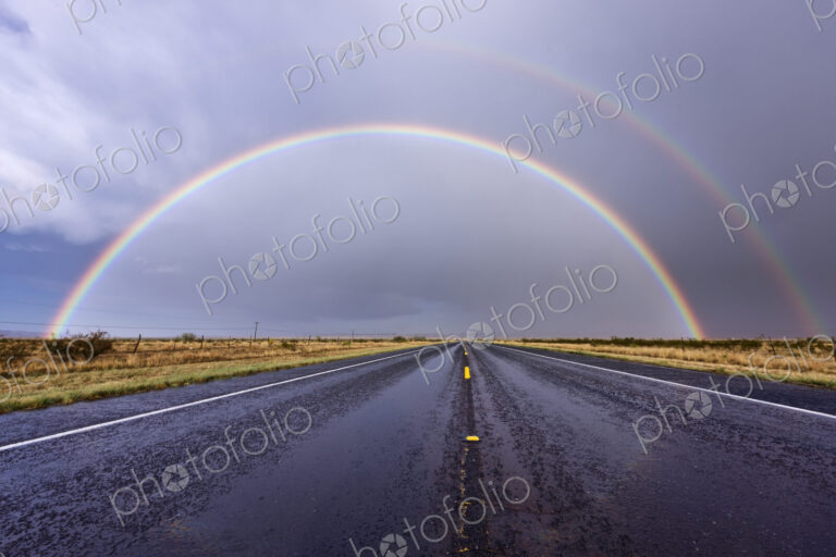 Rainbow on a Rural Road