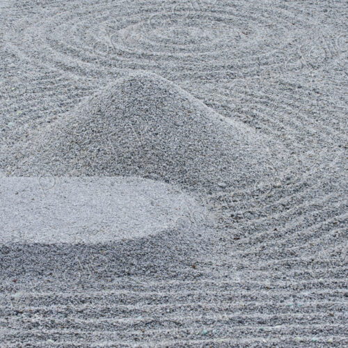 Raked Sand Patterns in Kodai-ji Temple, Kyoto, Japan.