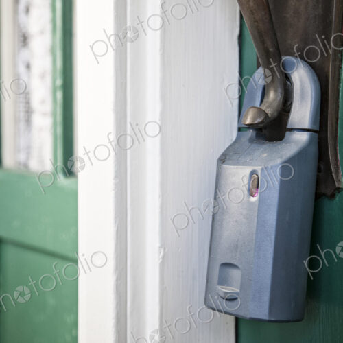Real estate security lock on remodeled home.