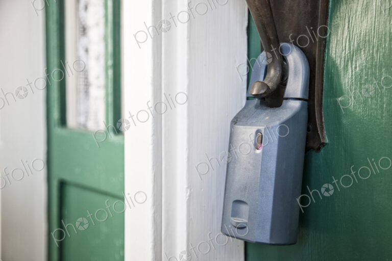 Real estate security lock on remodeled home.