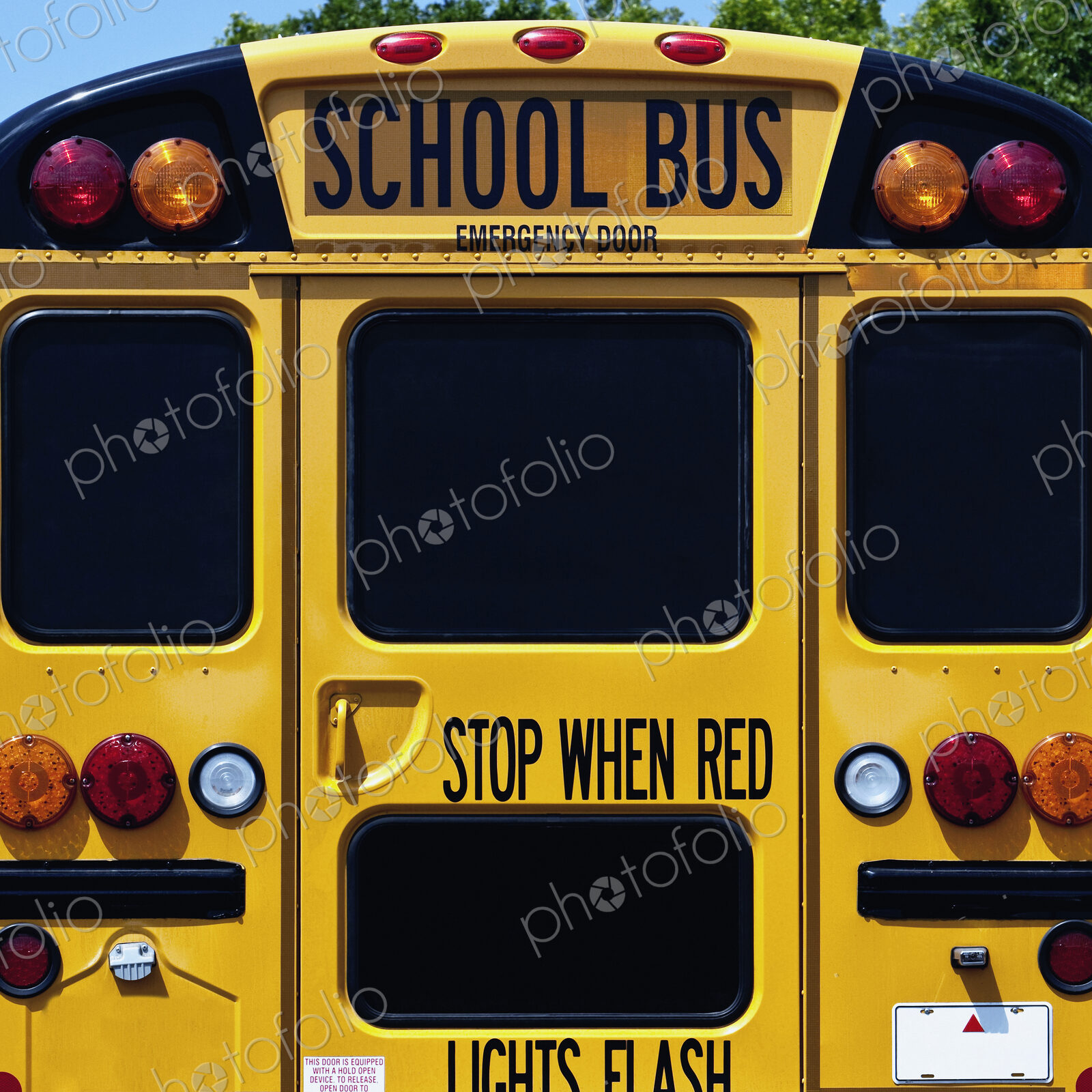 Rear End of a School Bus