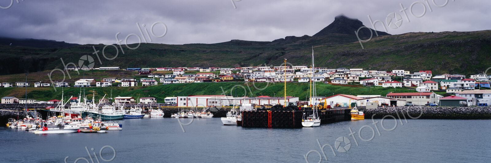 Recreation and Fishing Boats in Stykkisholmur Harbor