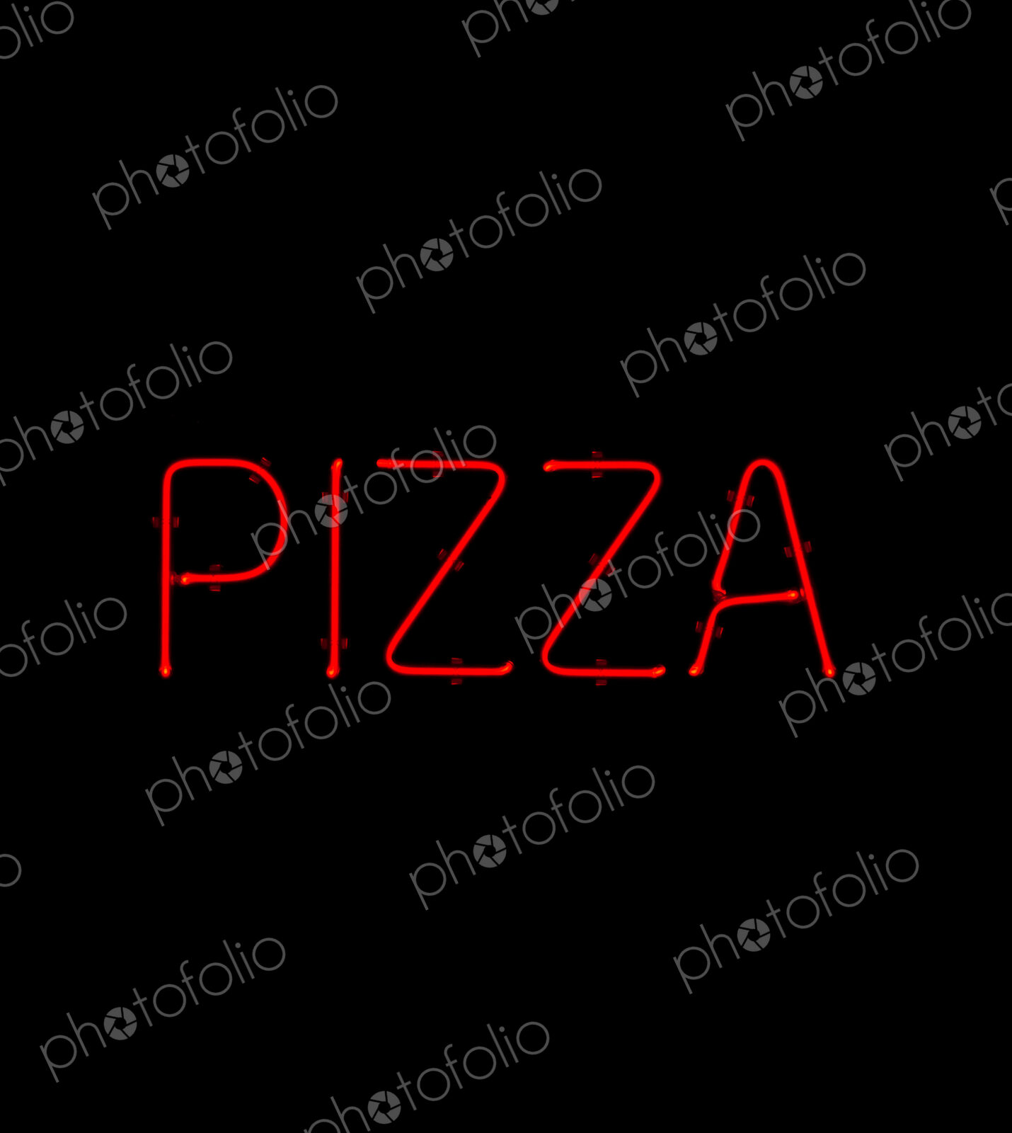 Red Neon Pizza Sign