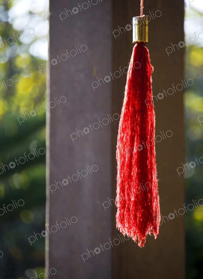 Red Tassel at Buddhist Temple