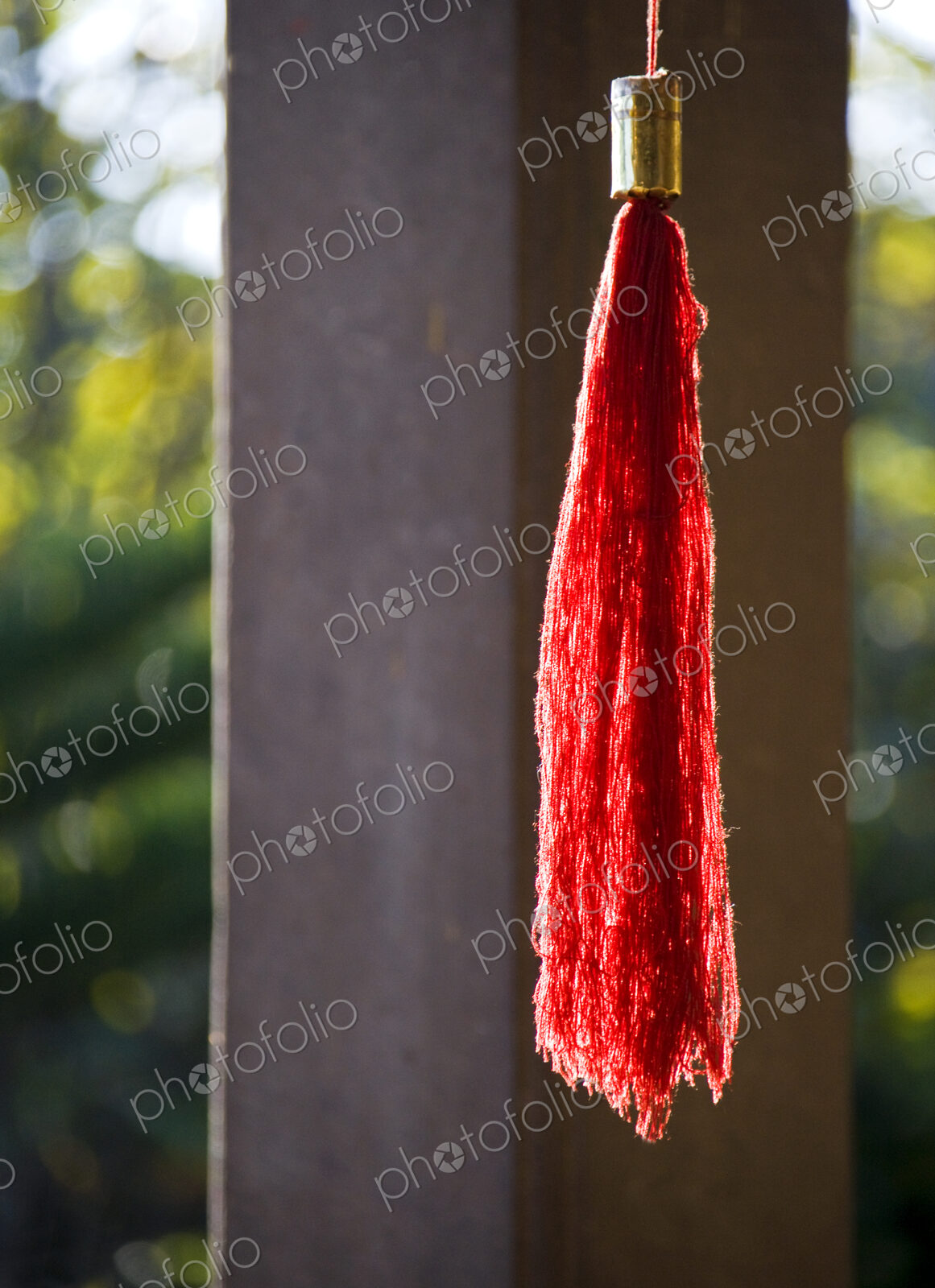 Red Tassel at Buddhist Temple