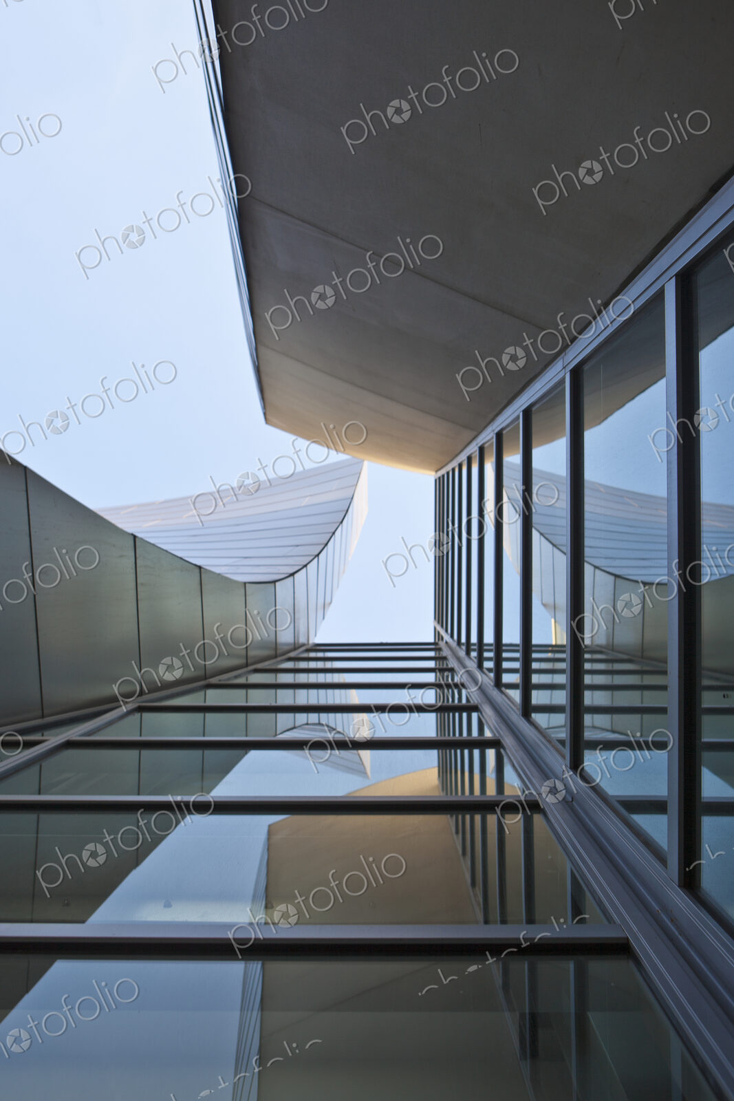 Reflection in the Windows of a Modern Office Building