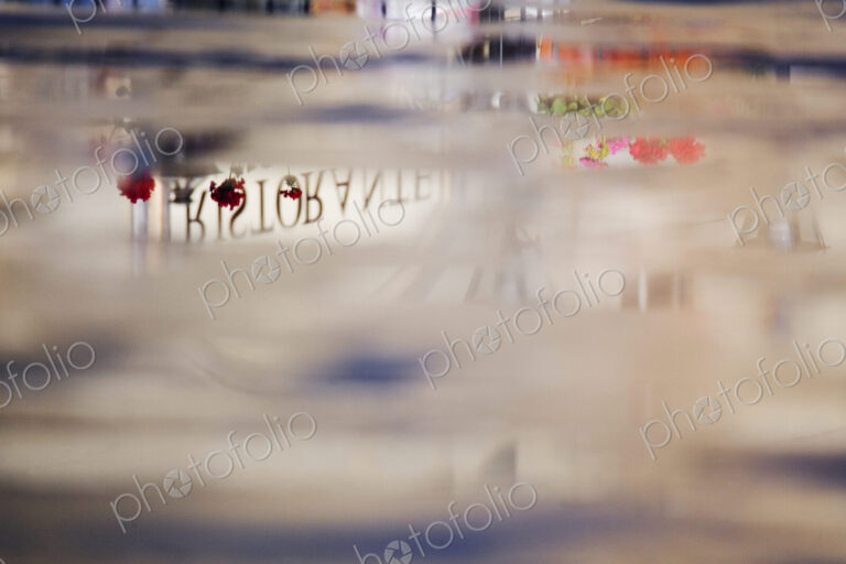 Reflection of Ristorante Sign on Piazza della Signoria